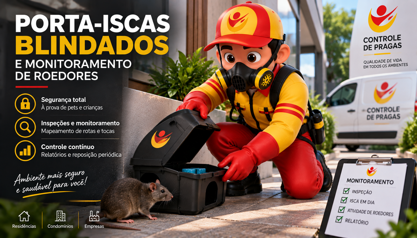 Porta-iscas Blindados e Monitoramento de Roedores